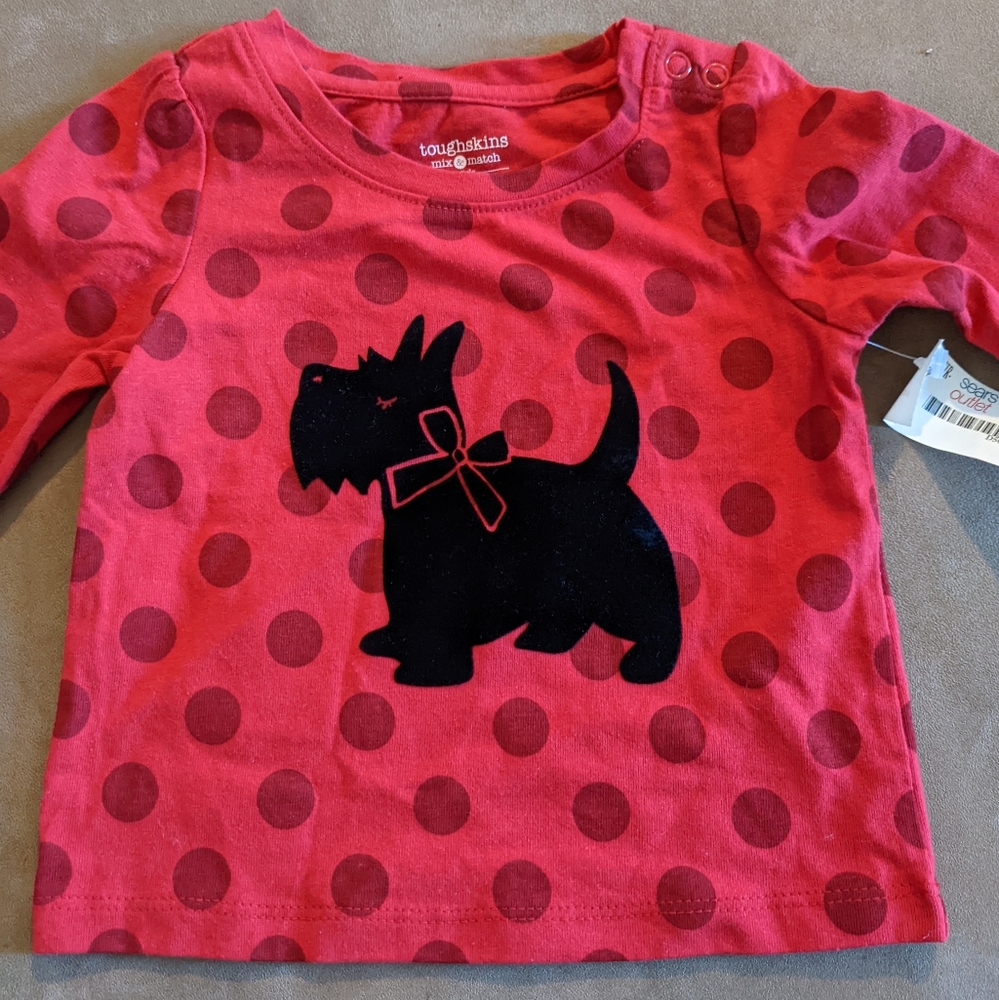 NWT Toughskins Red Long Sleeve Shirt - 12 mos